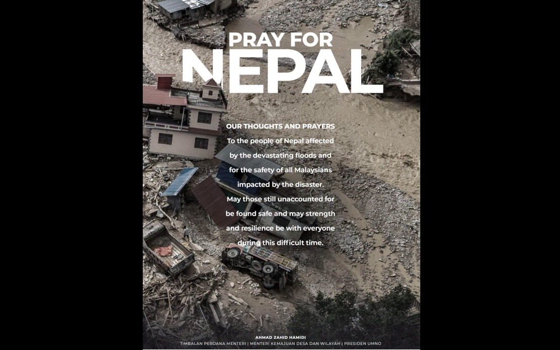 Ahmad Zahid Expresses Concern for Malaysians Caught in Nepal Floods Disaster