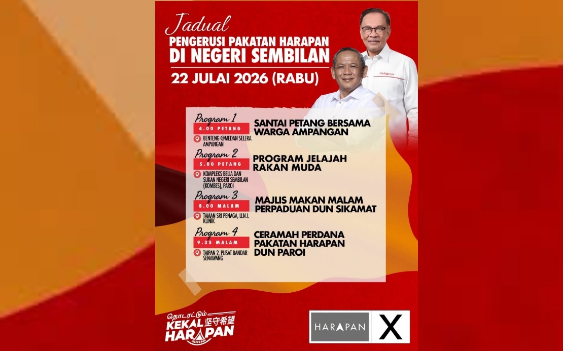 Anwar To Campaign At Four Locations In Negeri Sembilan Tomorrow