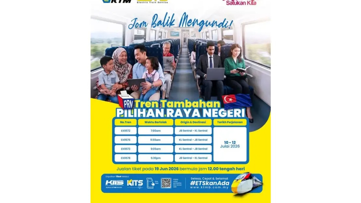 KTMB Lays on Extra ETS Trains as Johor Voters Head Home to Poll