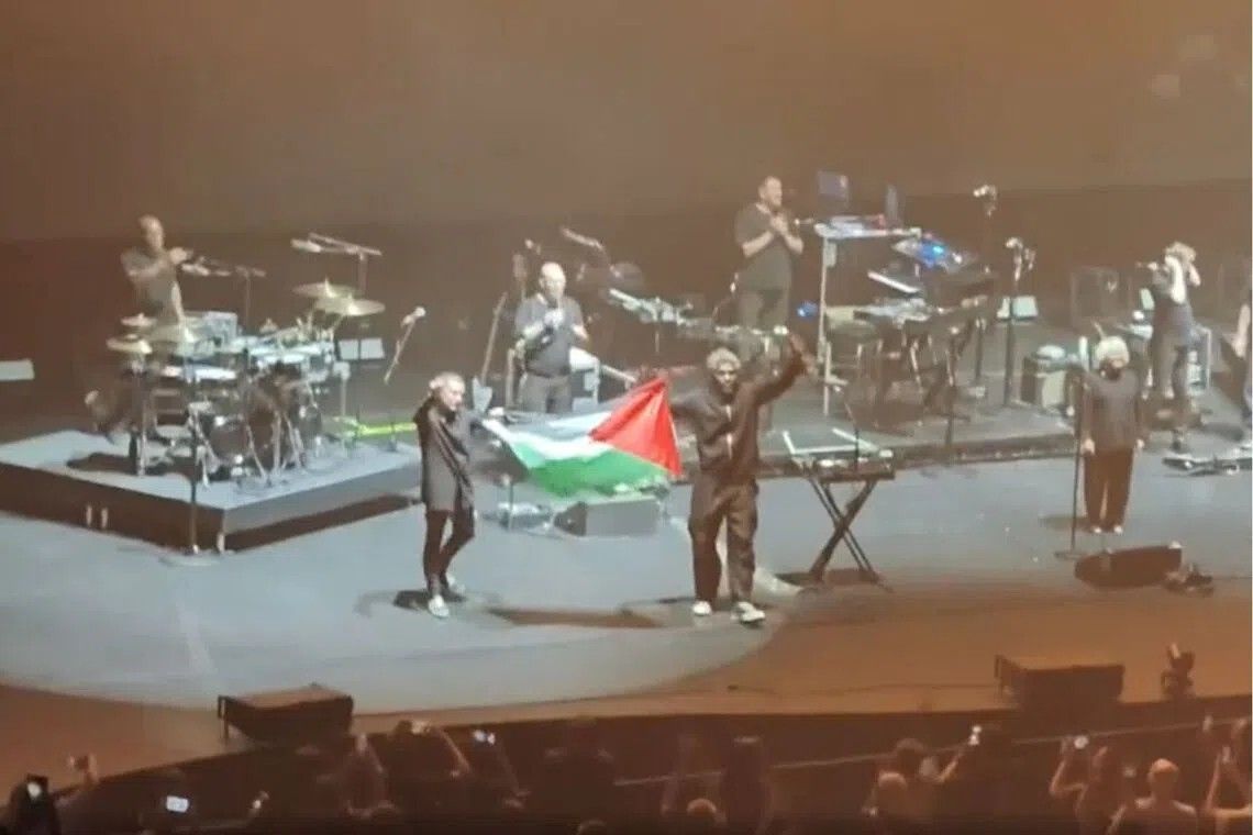 Massive Attack barred from Singapore over Palestinian flag protest at concert