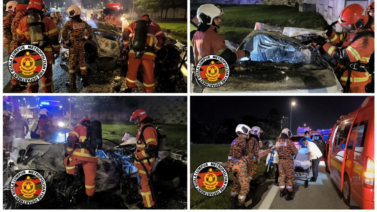 Two Malaysian Students Die in Fiery DUKE Expressway Crash; Singaporean Passenger Survives