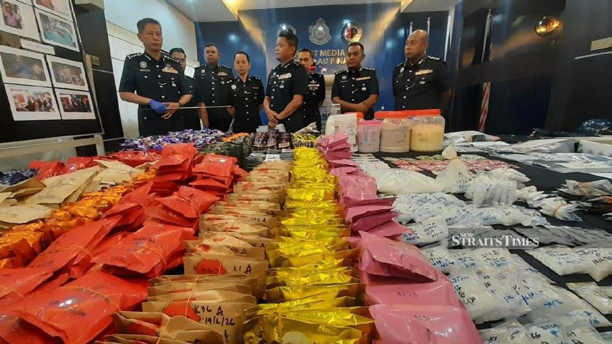 Penang Police Bust Major Drug Operation, Arrest Couple and Seize RM9.7mil in Narcotics