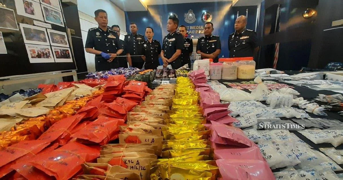 Penang Police Bust Major Drug Operation, Arrest Couple and Seize RM9.7mil in Narcotics