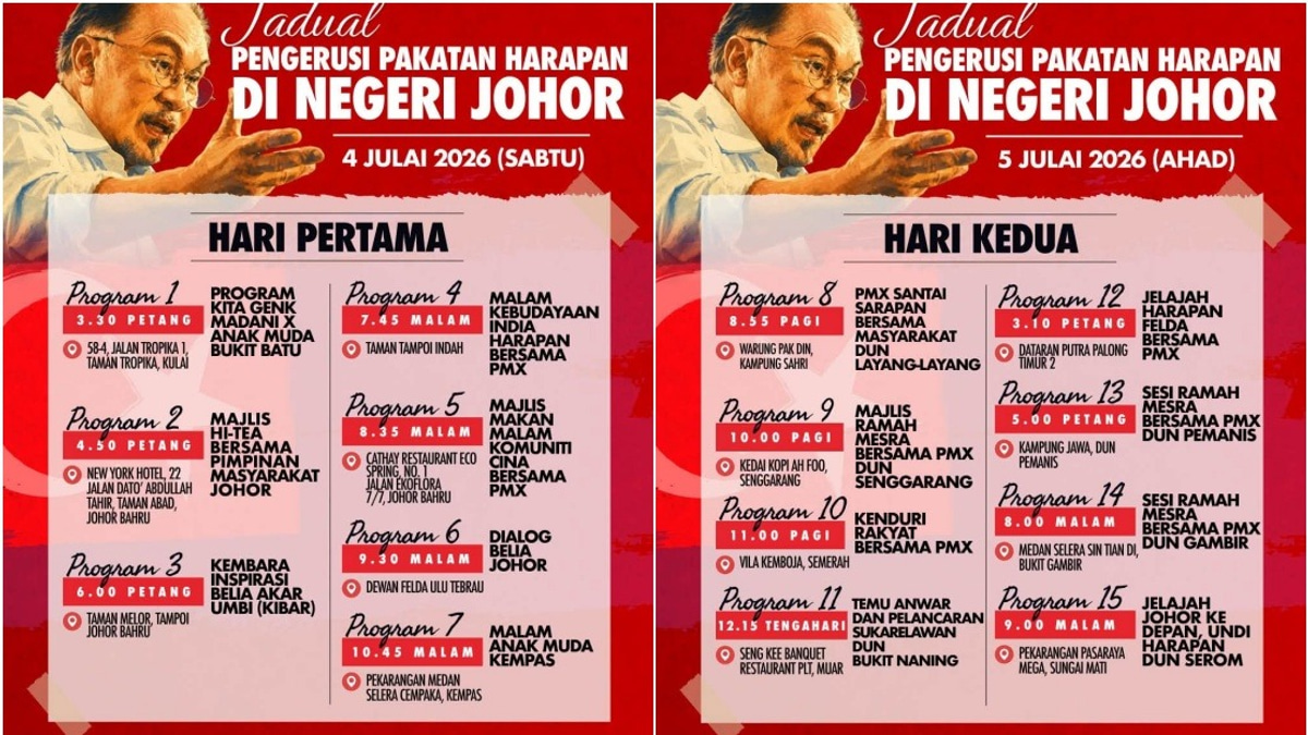 Anwar Launches Intensive Johor Campaign With 15 Weekend Events for PH Candidates