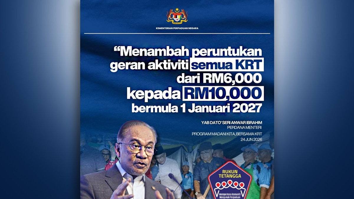 KRT Grant Increase to RM10,000 to Strengthen 8,615 Community Groups Nationwide