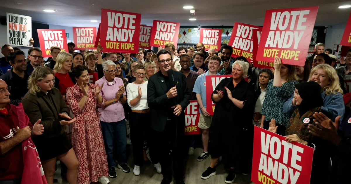 Labour's Burnham Eyes PM Path as Right-Wing Split Fractures Conservative Vote