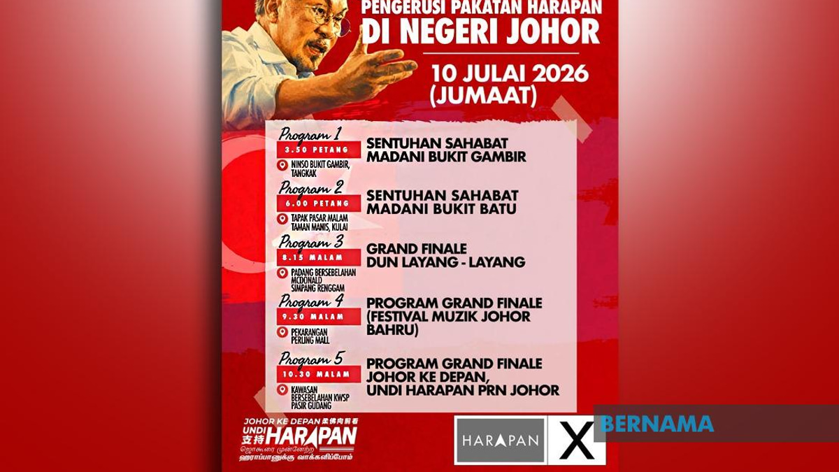 Anwar Launches Final Campaign Push Across Johor as Election Day Nears
