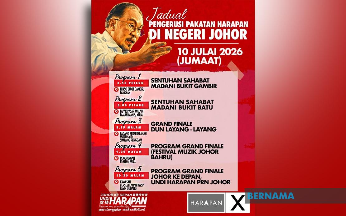 Anwar Launches Final Campaign Push Across Johor as Election Day Nears