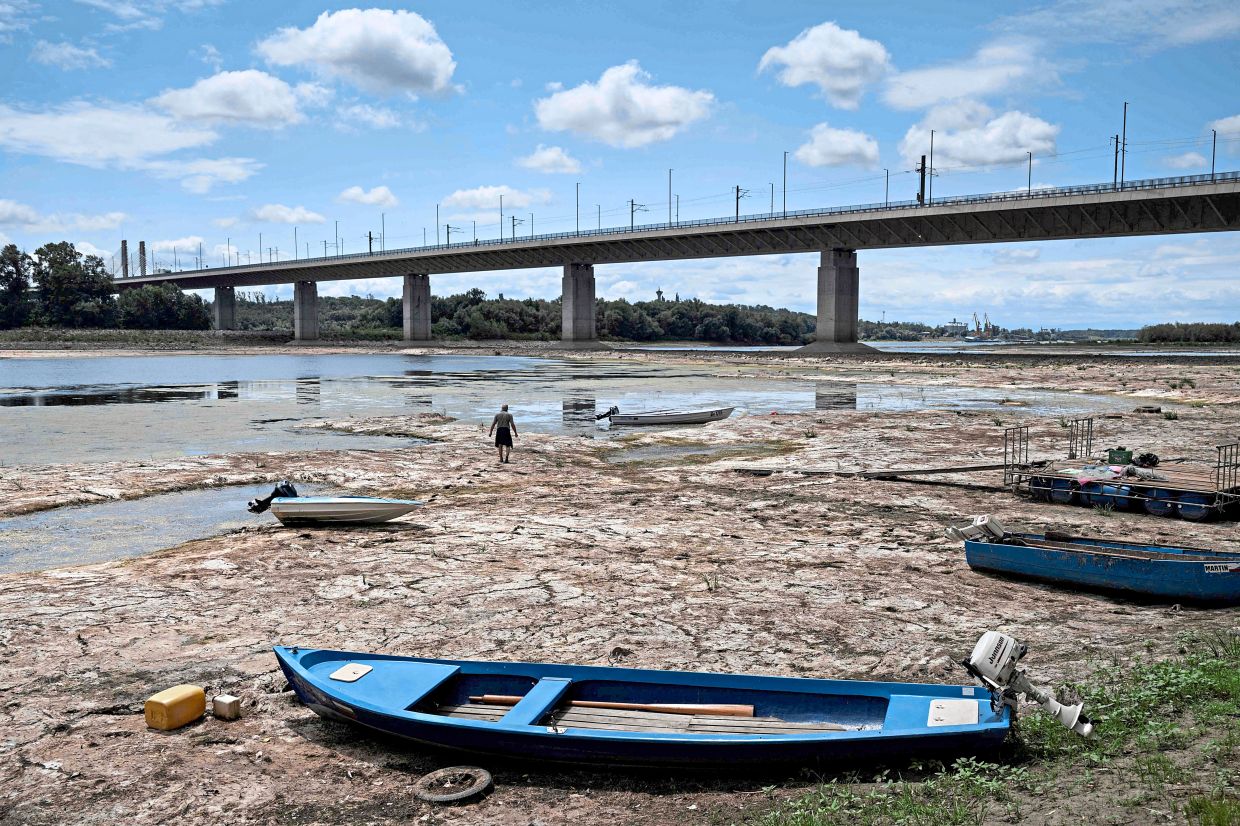 Danube River hits record lows as drought grips Central Europe, disrupting transport and power generation